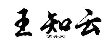 胡问遂王知云行书个性签名怎么写