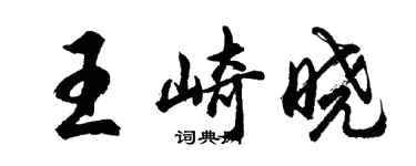 胡问遂王崎晓行书个性签名怎么写
