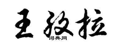 胡问遂王孜拉行书个性签名怎么写