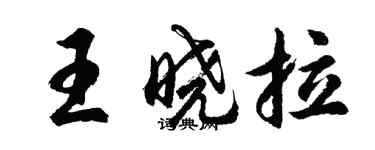 胡问遂王晓拉行书个性签名怎么写