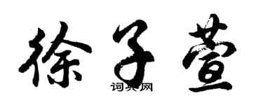 胡问遂徐子萱行书个性签名怎么写