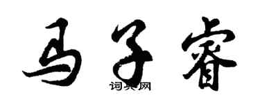 胡问遂马子睿行书个性签名怎么写