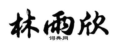 胡问遂林雨欣行书个性签名怎么写