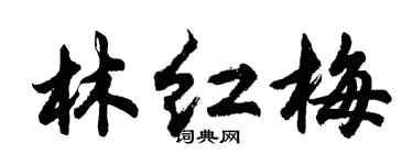 胡问遂林红梅行书个性签名怎么写