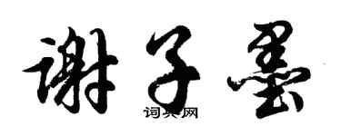 胡问遂谢子墨行书个性签名怎么写