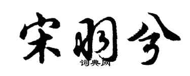 胡问遂宋羽兮行书个性签名怎么写