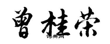 胡问遂曾桂荣行书个性签名怎么写