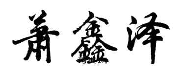 胡问遂萧鑫泽行书个性签名怎么写