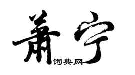 胡问遂萧宁行书个性签名怎么写