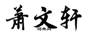 胡问遂萧文轩行书个性签名怎么写