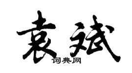 胡问遂袁斌行书个性签名怎么写