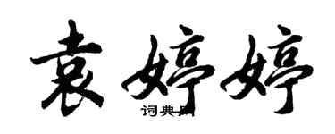 胡问遂袁婷婷行书个性签名怎么写