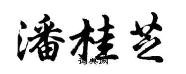 胡问遂潘桂芝行书个性签名怎么写