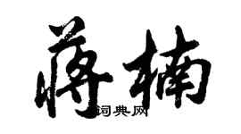 胡问遂蒋楠行书个性签名怎么写