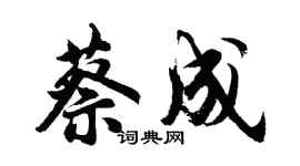 胡问遂蔡成行书个性签名怎么写