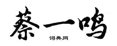 胡问遂蔡一鸣行书个性签名怎么写