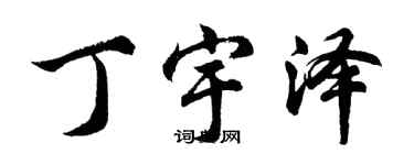 胡问遂丁宇泽行书个性签名怎么写
