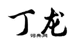 胡问遂丁龙行书个性签名怎么写