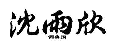 胡问遂沈雨欣行书个性签名怎么写