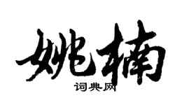 胡问遂姚楠行书个性签名怎么写
