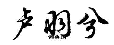 胡问遂卢羽兮行书个性签名怎么写