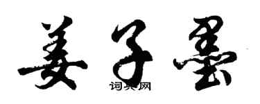 胡问遂姜子墨行书个性签名怎么写