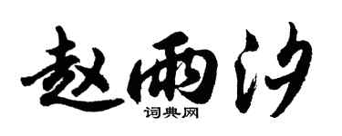 胡问遂赵雨汐行书个性签名怎么写