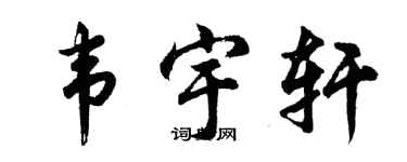 胡问遂韦宇轩行书个性签名怎么写