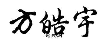 胡问遂方皓宇行书个性签名怎么写