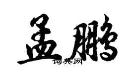 胡问遂孟鹏行书个性签名怎么写