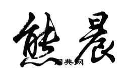 胡问遂熊晨行书个性签名怎么写