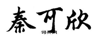 胡问遂秦可欣行书个性签名怎么写