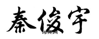 胡问遂秦俊宇行书个性签名怎么写