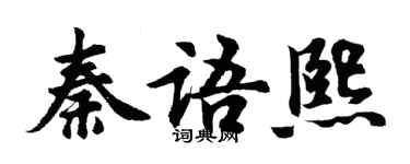 胡问遂秦语熙行书个性签名怎么写