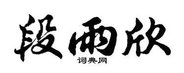 胡问遂段雨欣行书个性签名怎么写