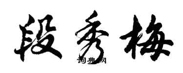 胡问遂段秀梅行书个性签名怎么写