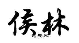 胡问遂侯林行书个性签名怎么写