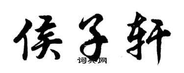 胡问遂侯子轩行书个性签名怎么写
