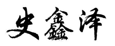 胡问遂史鑫泽行书个性签名怎么写
