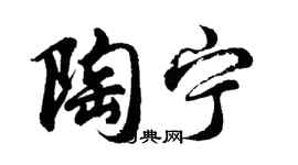 胡问遂陶宁行书个性签名怎么写