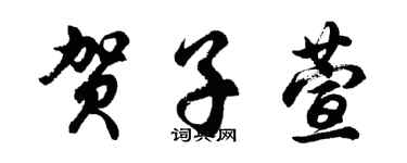 胡问遂贺子萱行书个性签名怎么写