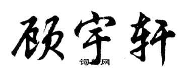 胡问遂顾宇轩行书个性签名怎么写