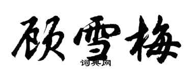 胡问遂顾雪梅行书个性签名怎么写