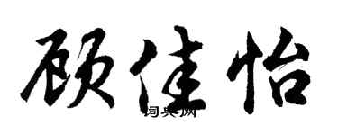 胡问遂顾佳怡行书个性签名怎么写
