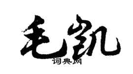 胡问遂毛凯行书个性签名怎么写