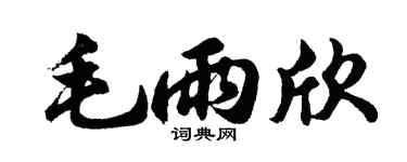 胡问遂毛雨欣行书个性签名怎么写