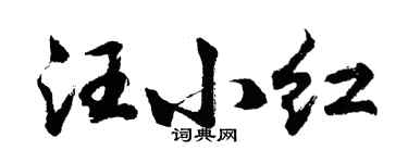胡问遂汪小红行书个性签名怎么写