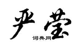 胡问遂严莹行书个性签名怎么写