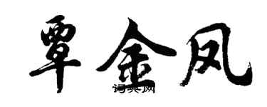 胡问遂覃金凤行书个性签名怎么写