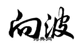 胡问遂向波行书个性签名怎么写